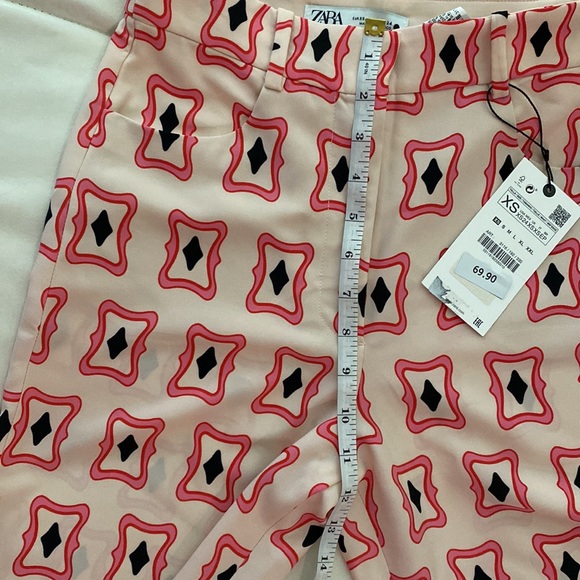 ZARA GEOMETRIC PRINTED PANTS - Picture 14 of 14